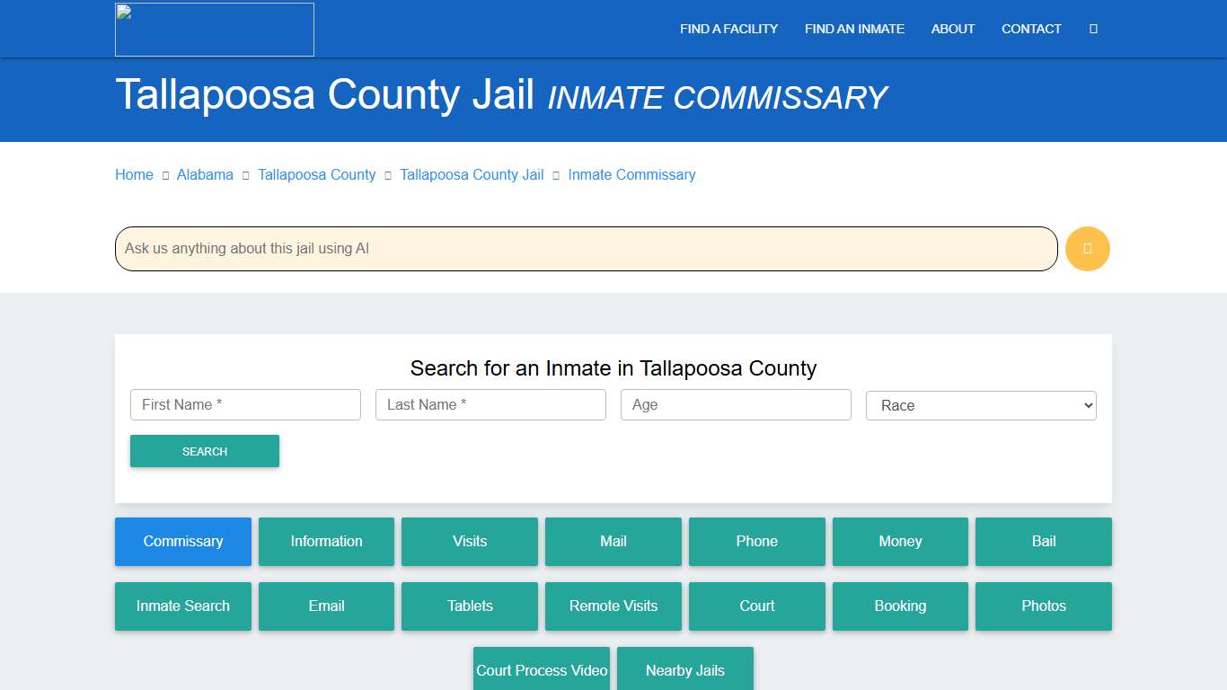 Tallapoosa County Jail Commissary | Send Care Packages via Inmate Canteen